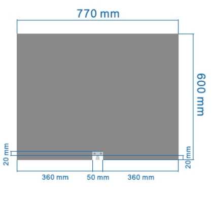 Kylpyammeen päätypaneeli säätöjalalla TYCROC 770x600x30mm